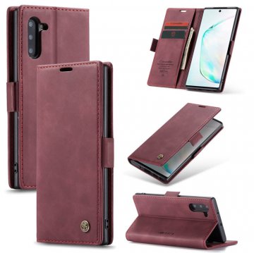 CaseMe Samsung Galaxy Note 10 Wallet Magnetic Stand Case Red