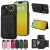 For iPhone 15 Card Holder Ring Kickstand PU Leather Case Black