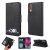 Samsung Galaxy A70 Cat Pattern Wallet Magnetic Stand Case Black