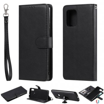 Samsung Galaxy A91/S10 Lite Wallet Detachable 2 in 1 Case Black