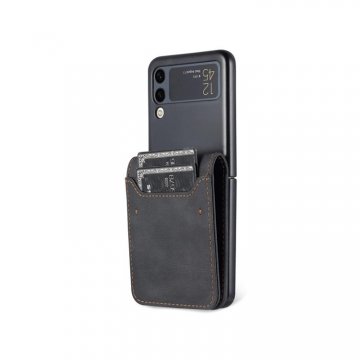 AZNS Samsung Galaxy Z Flip3 5G Wallet Kickstand Case Black