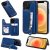 iPhone 12 Pro Zipper Pocket Card Slots Magnetic Clasp Stand Case Blue