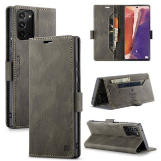 Autspace Samsung Galaxy Note 20 Wallet Kickstand Magnetic Case Coffee