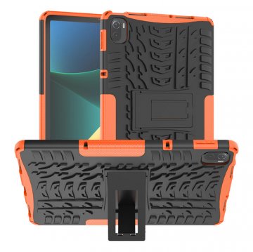 Xiaomi Mi Pad 5 Pro Hybrid Rugged Kickstand Case Orange