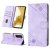 Skin-friendly Samsung Galaxy S22 Plus Wallet Stand Case with Wrist Strap Purple