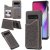 Samsung Galaxy S10 5G Embossed Wallet Magnetic Stand Case Gray