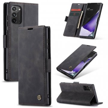 CaseMe Samsung Galaxy Note 20 Wallet Magnetic Flip Case Black