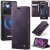CaseMe Samsung Galaxy S21 Ultra 2-in-1 Magnetic Wallet Case – Wireless Charging & RFID Blocking Purple
