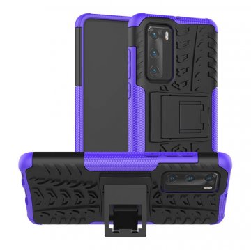 Huawei P40 Hybrid Rugged PC + TPU Kickstand Case Purple