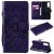 Huawei P Smart 2021 Embossed Sunflower Wallet Magnetic Stand Case Purple