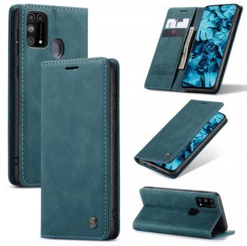 CaseMe Samsung Galaxy M31 Wallet Kickstand Flip Case Blue