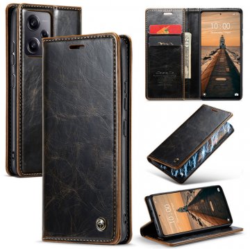 CaseMe Xiaomi POCO X5 Pro 5G Wallet Luxury Leather Case Coffee