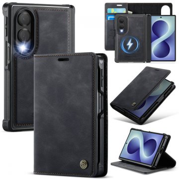 CaseMe Samsung Galaxy Z Fold8 2-in-1 Magnetic Wallet Case – Wireless Charging & RFID Blocking Black