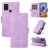 YIKATU Samsung Galaxy A21S Skin-touch Wallet Kickstand Case Purple