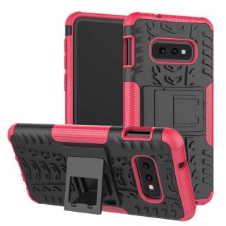 Samsung Galaxy S10e Hybrid Rugged PC + TPU Kickstand Case Rose