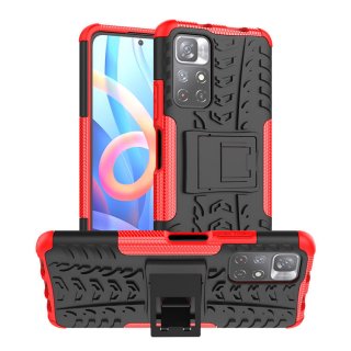 Xiaomi Redmi Note 11 5G Anti-Slip Hybrid Kickstand Case Red