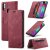 Autspace Samsung Galaxy A40 Wallet Kickstand Magnetic Case Red