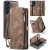 CaseMe Samsung Galaxy A57 2-in-1 Magnetic Wallet Case with Wrist Strap Coffee