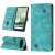 Skin-friendly Google Pixel 6A Wallet Stand Case with Wrist Strap Green