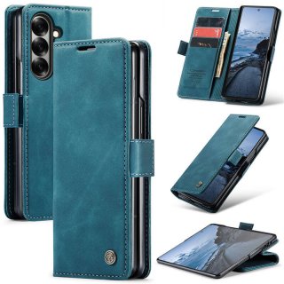 CaseMe Samsung Galaxy Z Fold7 Wallet Magnetic Suede Leather Case Blue