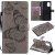 OnePlus 8T Embossed Butterfly Wallet Magnetic Stand Case Gray