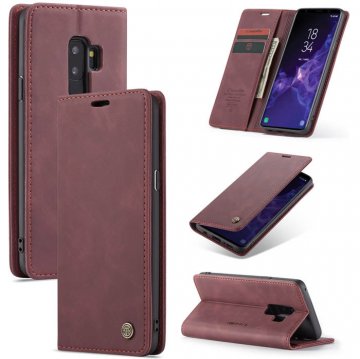 CaseMe Samsung Galaxy S9 Plus Wallet Magnetic Flip Case Red