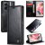 CaseMe Xiaomi Redmi Note 12 4G Luxury Wallet Magnetic Case Black