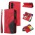 Samsung Galaxy A13 5G Zipper Wallet Magnetic Stand Case Red
