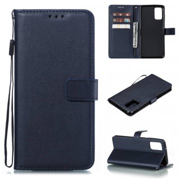 Samsung Galaxy S20 Ultra Wallet Kickstand Magnetic PU Leather Case Dark Blue