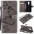 Motorola Moto G9 Play Embossed Butterfly Wallet Magnetic Stand Case Gray