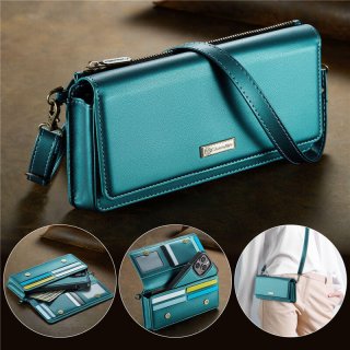 CaseMe RFID Blocking Universal Wallet Crossbody Phone Bag Green