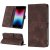 Skin-friendly iPhone 7/8/SE 2020/SE 2022 Wallet Stand Case with Wrist Strap Coffee