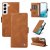 YIKATU Samsung Galaxy S22 Plus Skin-touch Wallet Kickstand Case Brown