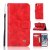 iPhone 6/6s Premium Vintage Wallet Kickstand Case Red