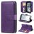 iPhone 7 Plus/8 Plus Multi-function 10 Card Slots Wallet Case Violet