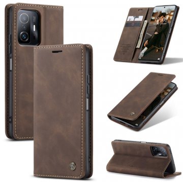 CaseMe Xiaomi 11T/11T Pro Wallet Kickstand Magnetic Case Coffee