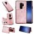 Samsung Galaxy S9 Plus Bee and Cat Card Slots Stand Cover Rose Gold