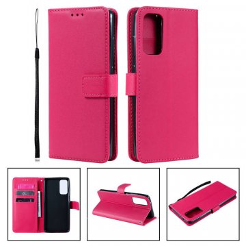 Samsung Galaxy S20 FE Wallet Kickstand Magnetic PU Leather Case Rose