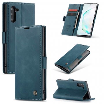 CaseMe Samsung Galaxy Note 10 Wallet Magnetic Stand Case Blue
