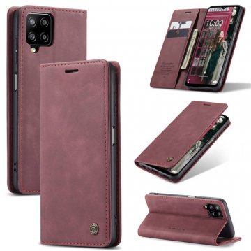 CaseMe Samsung Galaxy A12 5G Wallet Kickstand Magnetic Case Red