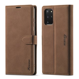 Forwenw Samsung Galaxy S20 Plus Wallet Magnetic Kickstand Case Brown