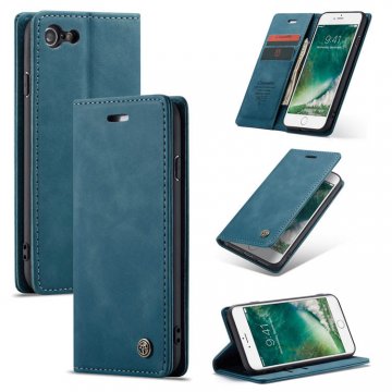 CaseMe iPhone 7/8 Wallet Stand Magnetic Flip Case Blue