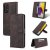 AZNS Samsung Galaxy A52 5G Wallet Kickstand Magnetic Case Coffee