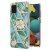 Samsung Galaxy A51 Flower Pattern Marble Electroplating TPU Case Blue