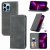 Wallet Stand Magnetic Flip Leather Case Gray For iPhone