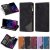 Samsung Galaxy S22 Ultra Color Splicing Lines Wallet Case Black