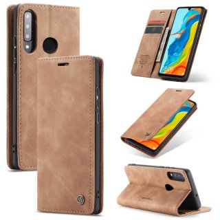 CaseMe Huawei P30 Lite Wallet Magnetic Flip Stand Case Brown