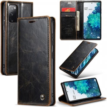 CaseMe Samsung Galaxy S20 FE Wallet Kickstand Magnetic Case Coffee