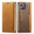 LC.IMEEKE iPhone 13 Magnetic Stand Case With Card Slots Brown