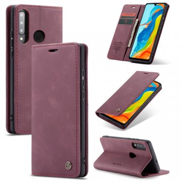 CaseMe Huawei P30 Lite Wallet Kickstand Magnetic Flip Case Red